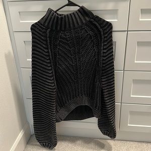 Free people gray and black sweater XS